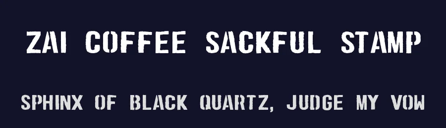 zai Coffee Sackful Stamp by Tomasz Skowroński — Decorative Font — thumbnail 2