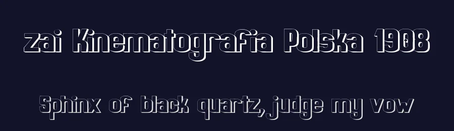 zai Kinematografia Polska 1908 by Tomasz Skowroński — Decorative Font — thumbnail 2