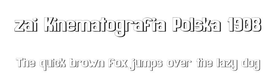 zai Kinematografia Polska 1908 by Tomasz Skowroński — Decorative Font