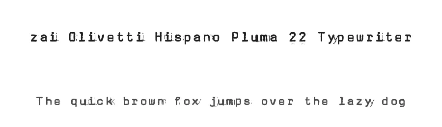 zai Olivetti Hispano Pluma 22 Typewriter
