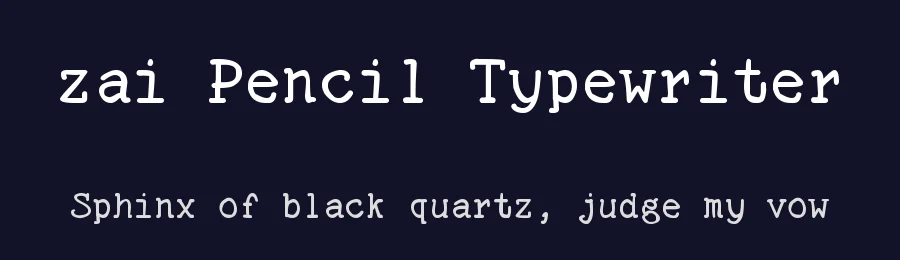 zai Pencil Typewriter by Tomasz Skowroński — Decorative Font — thumbnail 2