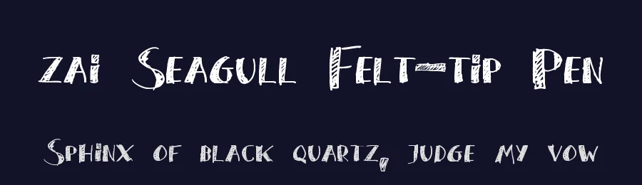 zai Seagull Felt-tip Pen by Tomasz Skowroński — Decorative Font — thumbnail 2
