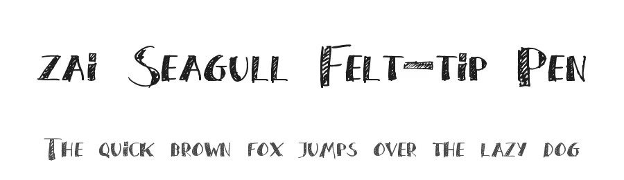 zai Seagull Felt-tip Pen by Tomasz Skowroński — Decorative Font