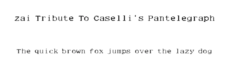 zai Tribute To Caselli's Pantelegraph