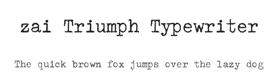 zai Triumph Typewriter