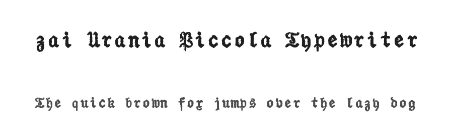 zai Urania Piccola Typewriter