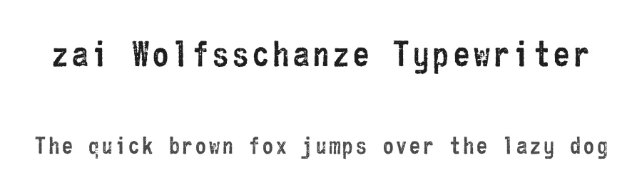 zai Wolfsschanze Typewriter