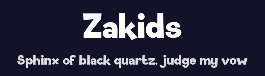 Zakids by Septo Adi Wicaksono — Decorative Font — thumbnail 2