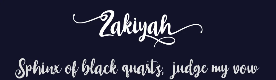 Zakiyah by Riyadh Rahman — Script Handwritten Font — thumbnail 2