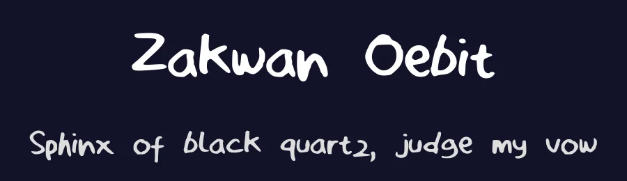 Zakwan Oebit by Zakwan Oebit — Script Handwritten Font — thumbnail 2