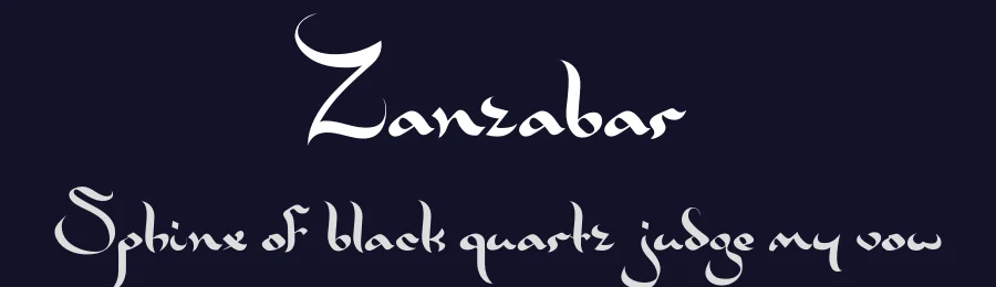 Zanzabar by Sharkshock — Decorative Font — thumbnail 2