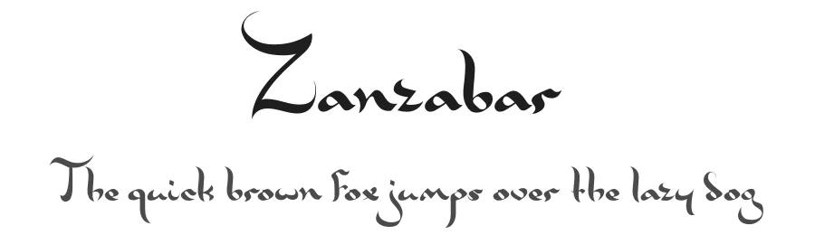 Zanzabar by Sharkshock — Decorative Font