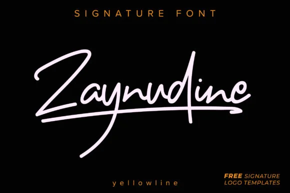 Zaynudine Font by yellowline — Script Handwritten Font