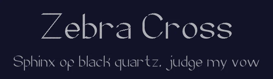 Zebra Cross by weknow — Decorative Font — thumbnail 2