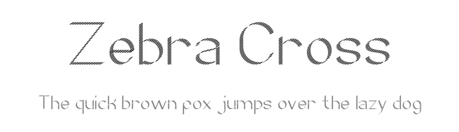 Zebra Cross by weknow โ Decorative Font