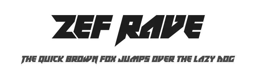 Zef Rave by Hawtpixel — Display Font