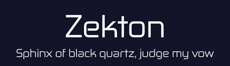 Zekton by Typodermic Fonts — Display Font — thumbnail 2