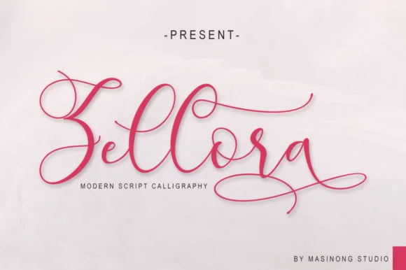 Zellora Font by masinong — Script Handwritten Font