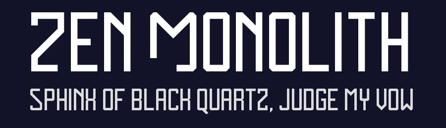 Zen Monolith by Chequered Ink — Sans Serif Font — thumbnail 2