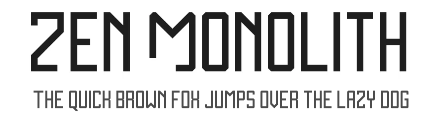 Zen Monolith by Chequered Ink — Sans Serif Font