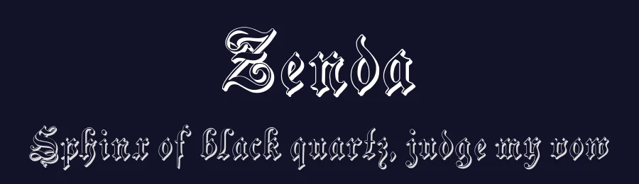 Zenda by Paul Lloyd — Blackletter Font — thumbnail 2