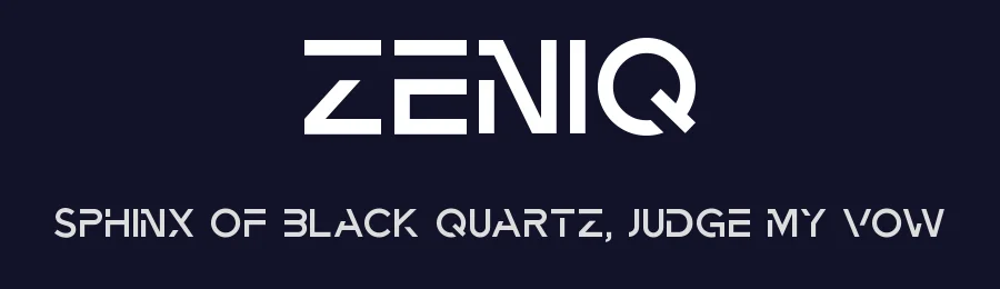 Zeniq by HansCo — Display Font — thumbnail 2