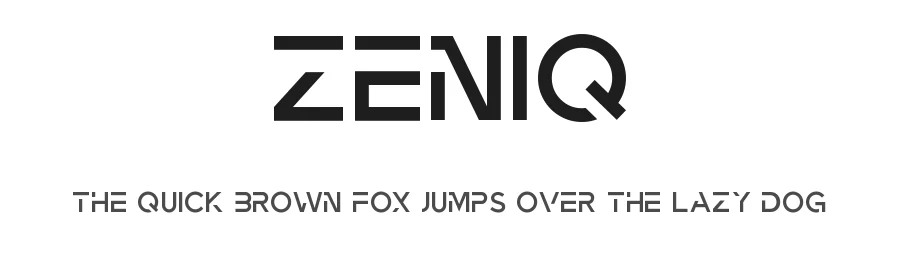 Zeniq by HansCo — Display Font