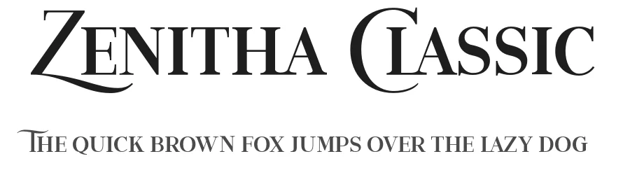 Zenitha Classic by Måns Grebäck — Serif Font