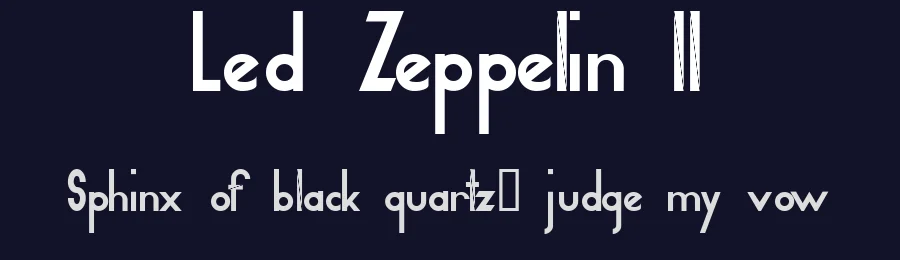 Led Zeppelin II — Decorative Font — thumbnail 2
