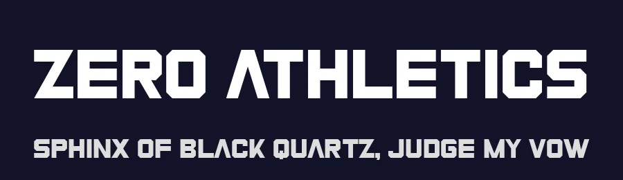 Zero Athletics by Fontmonger — Display Font — thumbnail 2
