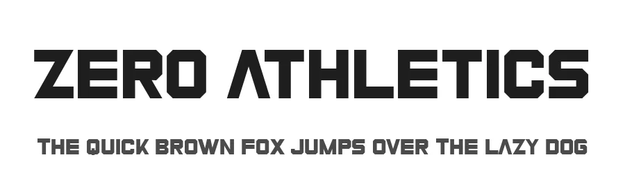 Zero Athletics by Fontmonger — Display Font