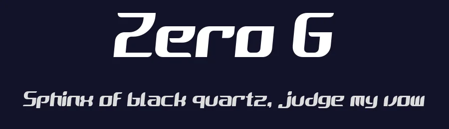 Zero G by Biolin — Display Font — thumbnail 2