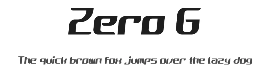 Zero G by Biolin — Display Font