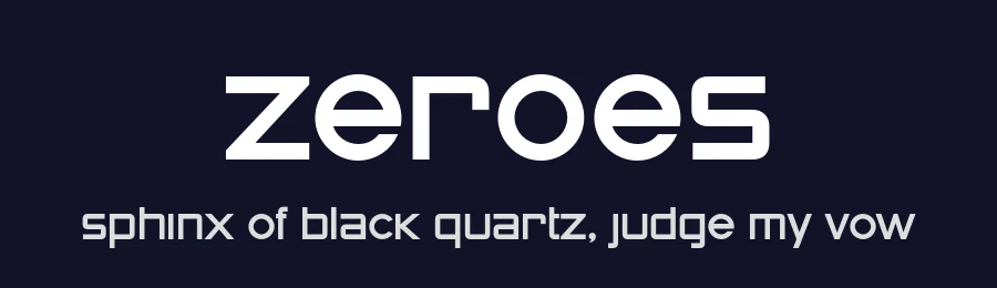 Zeroes by Typodermic Fonts — Display Font — thumbnail 2