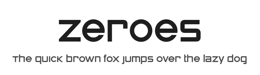 Zeroes by Typodermic Fonts — Display Font