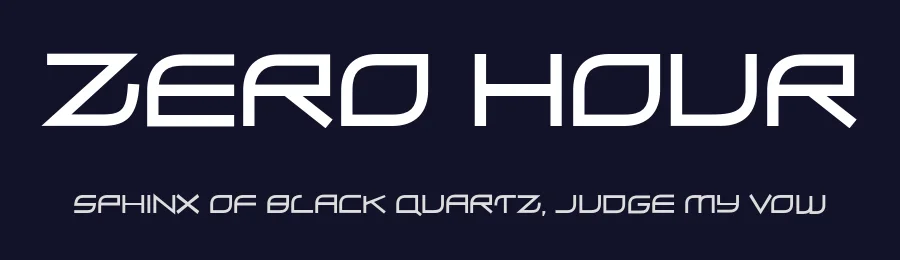 Zero Hour by Typodermic Fonts — Display Font — thumbnail 2