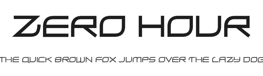 Zero Hour by Typodermic Fonts — Display Font
