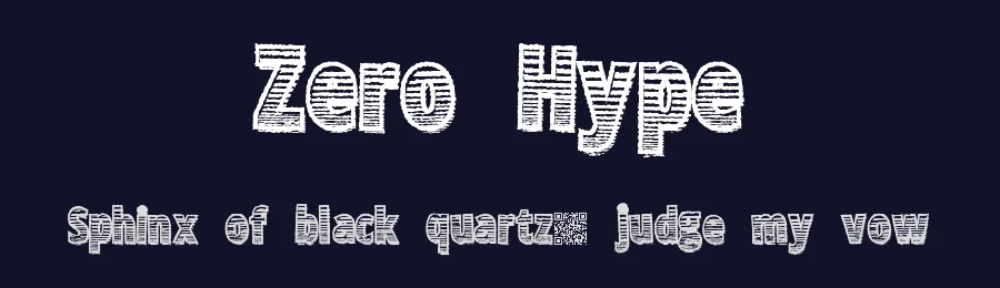 Zero Hype by Xerographer Fonts — Decorative Font — thumbnail 2