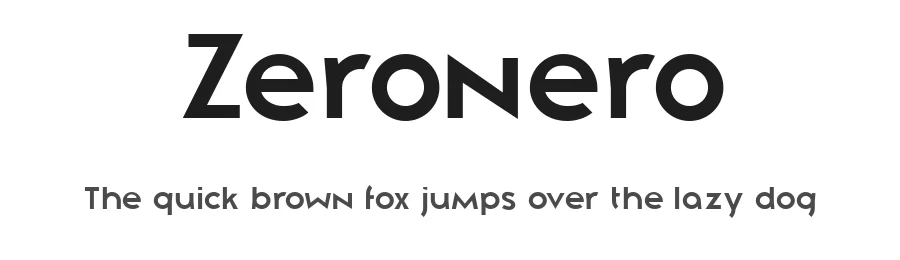 Zeronero by Andrea Cerboneschi — Sans Serif Font