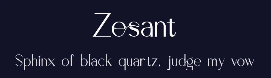 Zesant by Faqih Fawaji — Sans Serif Font — thumbnail 2