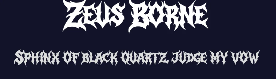 Zeus Borne by Muhammad Yafinuha — Blackletter Font — thumbnail 2