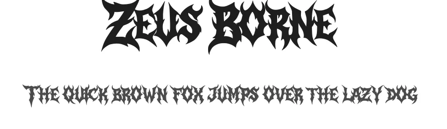Zeus Borne by Muhammad Yafinuha — Blackletter Font