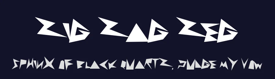 Zig Zag Zeg by Dhendiawan Dwiatma — Decorative Font — thumbnail 2
