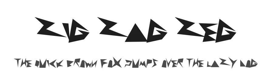 Zig Zag Zeg by Dhendiawan Dwiatma — Decorative Font