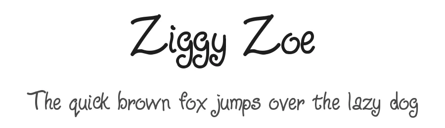 Ziggy Zoe by West Wind Fonts — Script Handwritten Font