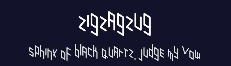 Zigzagzug by Carrot Rope — Decorative Font — thumbnail 2