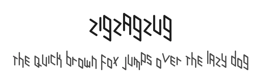 Zigzagzug by Carrot Rope — Decorative Font