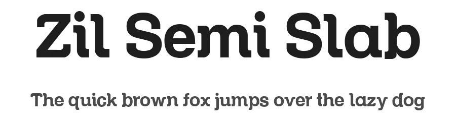 Zil Semi Slab by Igor Fonseca — Sans Serif Font