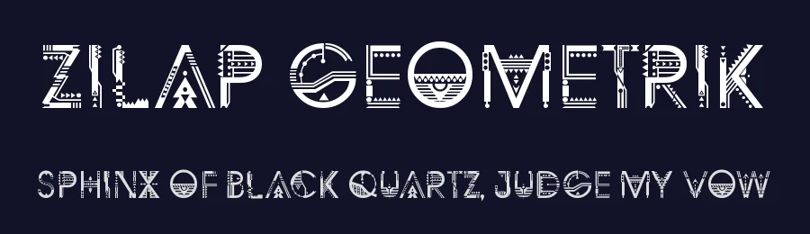 Zilap Geometrik by LJ Design Studios — Decorative Font — thumbnail 2