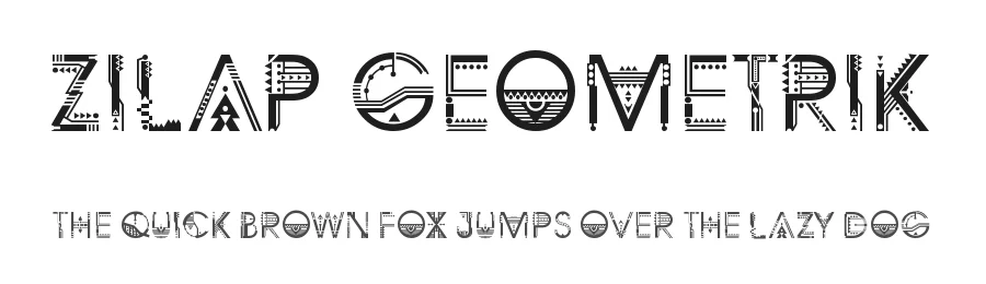 Zilap Geometrik by LJ Design Studios β Decorative Font